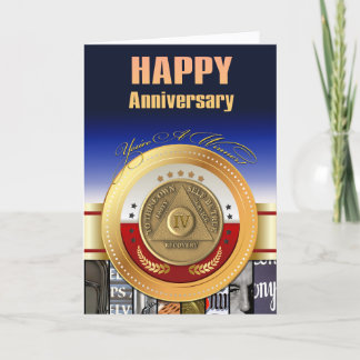 Carte 4 année AA Anniversaire Coin Vous êtes un gagnant 