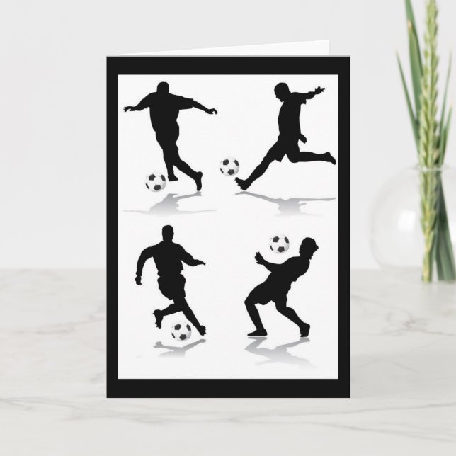 Carte 4 joueurs de football (Devant)