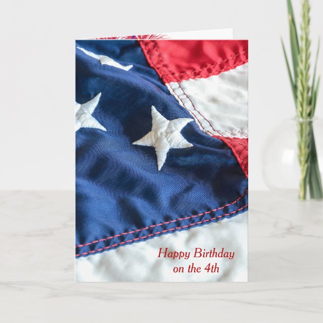 Carte 4 juillet Anniversaire (Devant)
