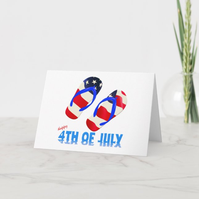Carte 4 juillet - bascule électronique heureuse (Devant)