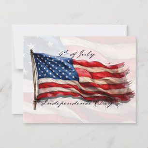 Carte 4 juillet - Célébrer avec le drapeau américain