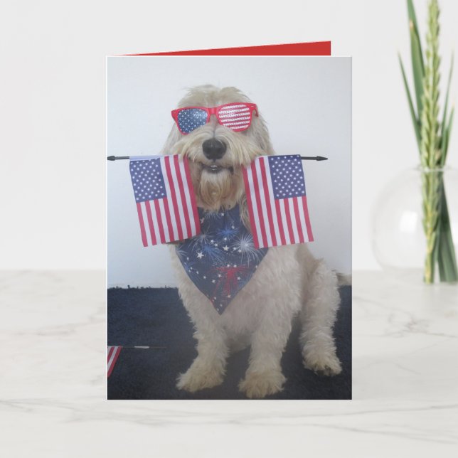 Carte 4 juillet chien (Devant)
