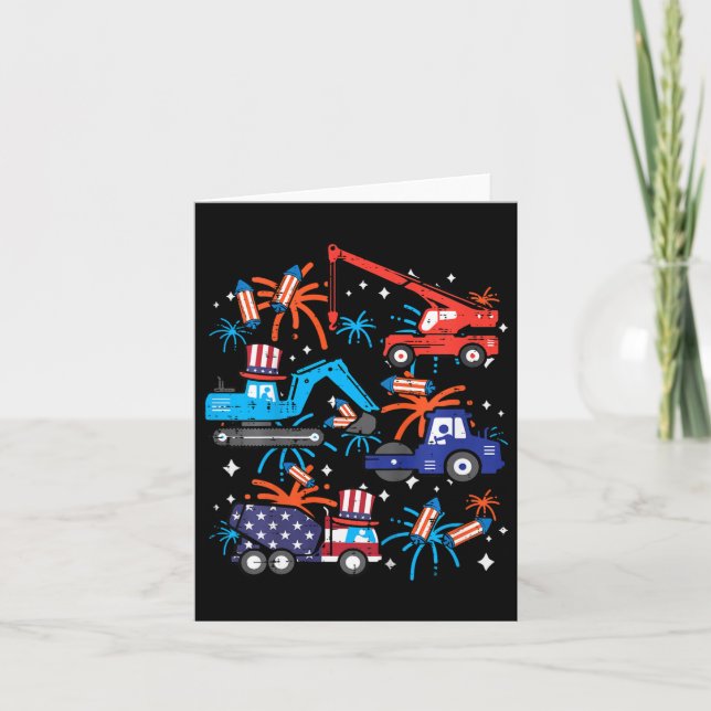 Carte 4 Juillet Construction Camions Véhicule Patriot Bo (Devant)