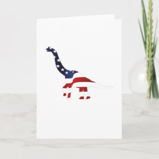 Carte 4 Juillet Dinosaur Drapeau Américain Drôle drôle C