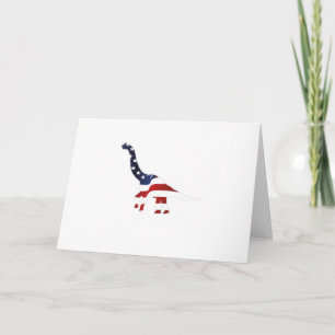 Carte 4 Juillet Dinosaur Drapeau Américain Drôle Drôle D