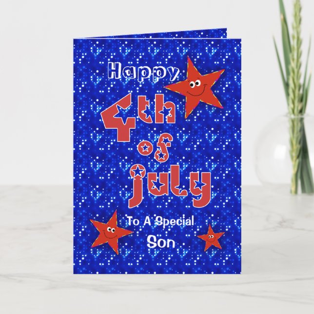 Carte 4 juillet Étoiles pour son (Devant)