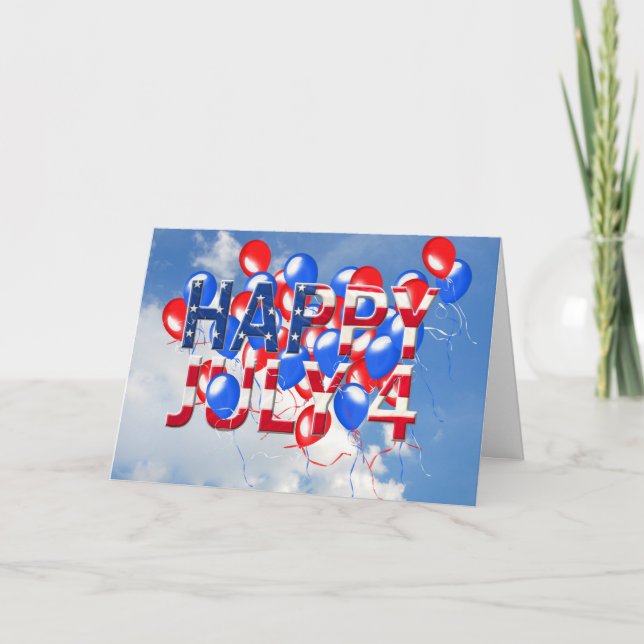 Carte 4 juillet heureux (Devant)