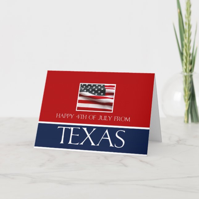 Carte 4 juillet heureux du texas (Devant)
