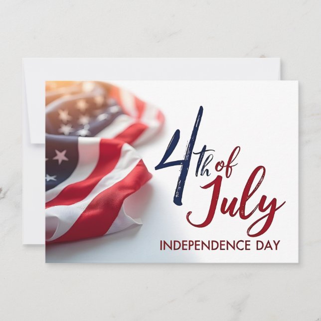 Carte 4 juillet Jour de l'Indépendance Création patrioti (Devant)