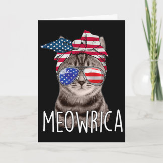 Carte 4 juillet Jour de l'Indépendance Meowrica meowrica