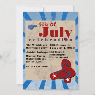 Carte 4 juillet Jour indépendant Barbeque