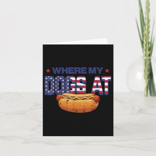 Carte 4 juillet où sont mes chiens Hotdog Patriot Hommes