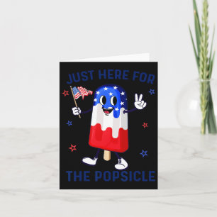 Carte 4 juillet Popsicle Américain Drapeau Patriotique B