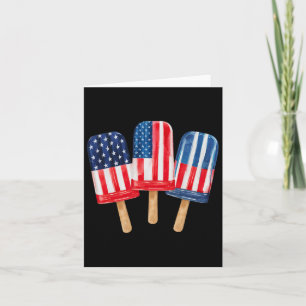 Carte 4 juillet Popsicle Femmes Patriotique Quatrième De