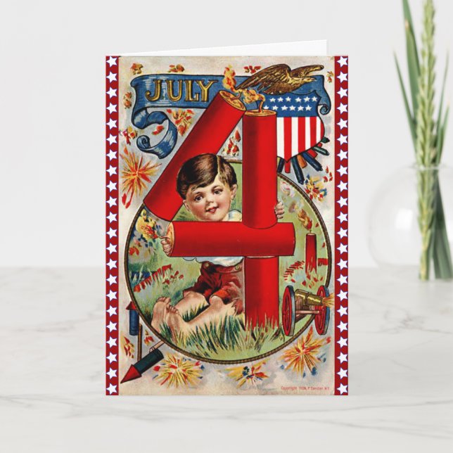 Carte 4 juillet rétro (Devant)