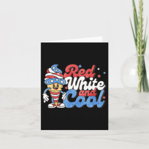 Carte 4 juillet Rouge Blanc Et Cool Américain Popsicle K