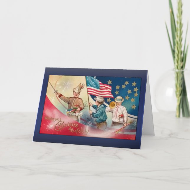 Carte 4 juillet salutations glorieuses (Devant)