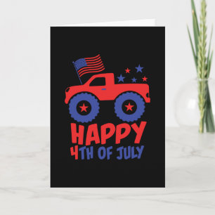 Carte 4 juillet USA Kids Monster Truck