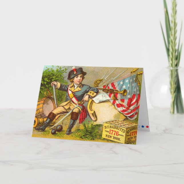 Carte 4 juillet vintage (Devant)