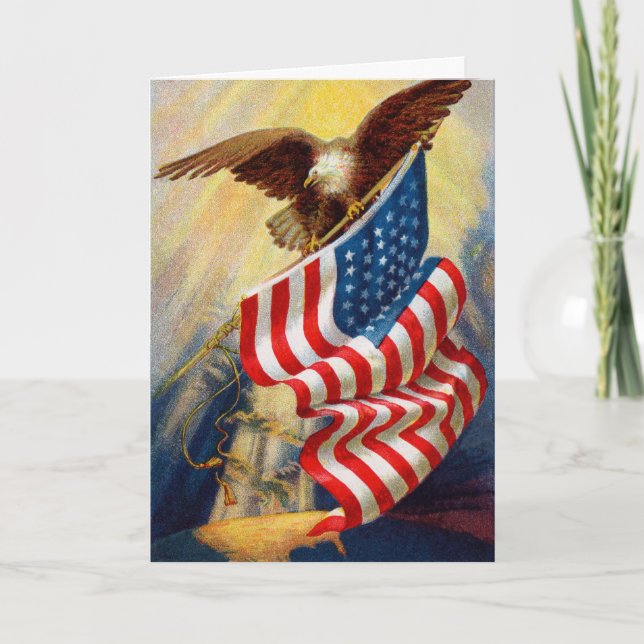 Carte 4 juillet vintage (Devant)