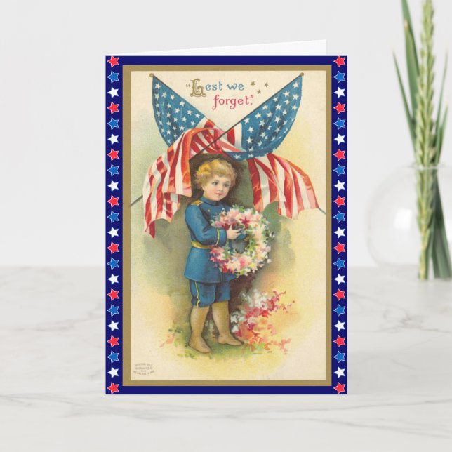 Carte 4 juillet vintage (Devant)