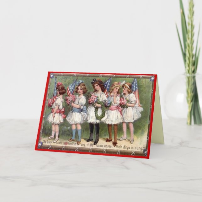 Carte 4 juillet vintage (Devant)