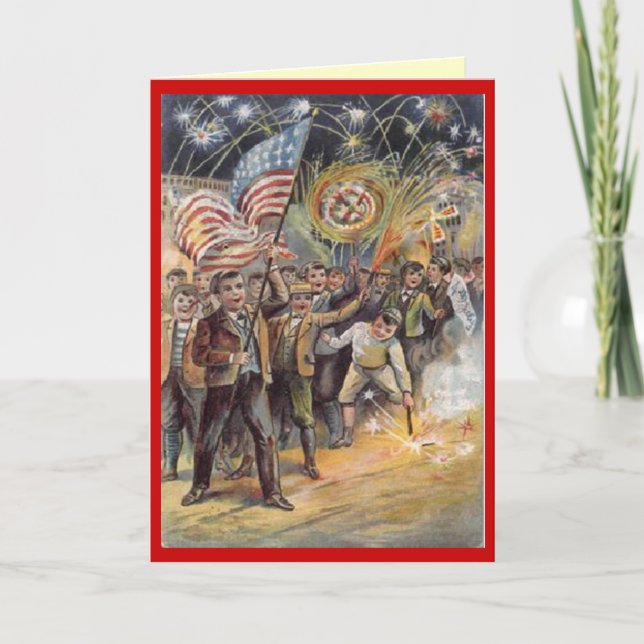 Carte 4 juillet vintage (Devant)