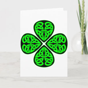 Carte 4 Leaf Celtic Shamrock