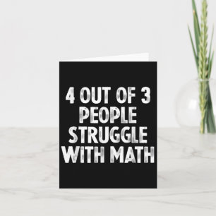 Carte 4 personnes sur 3 luttent avec les maths