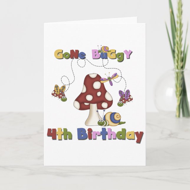 Carte 4e Bogue Anniversaire Tshirts et cadeaux (Devant)