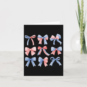 Carte 4ème Coquette Patriotique Girly Girly Flag américa