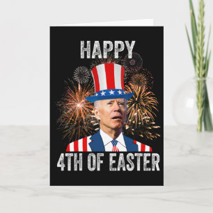 Carte 4ème de Pâques Drôle Joyeux 14 juillet Anti Joe Bi
