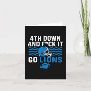 Carte 4ème Down Et Merde Allez Lions 