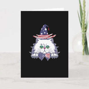 Carte 4th of July Freedom USA Patriotic Cat