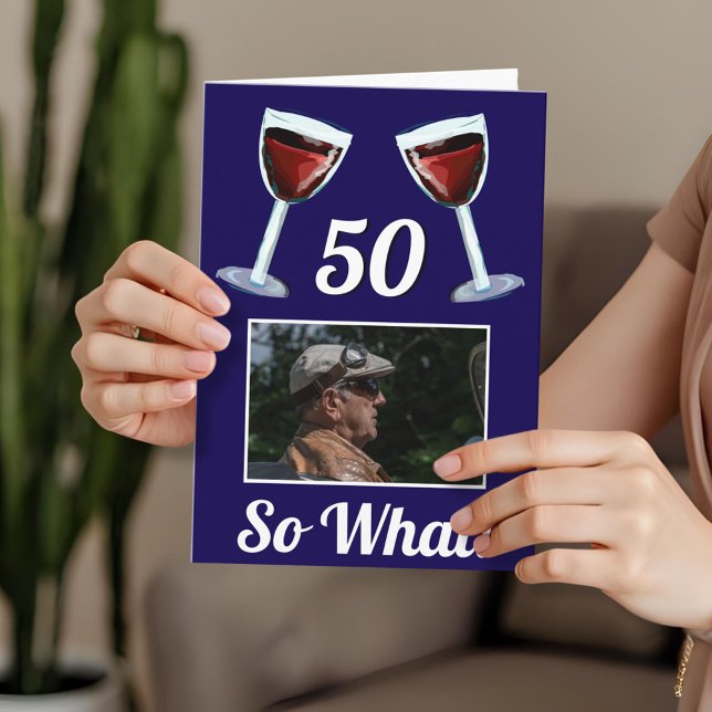 Carte 50 Alors quel Motivational Red Wine 50e anniversai (Créateur téléchargé)