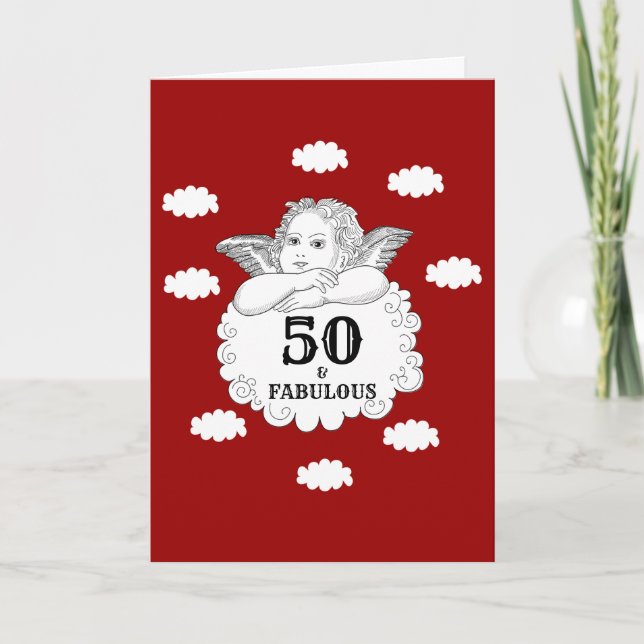 Carte 50 et 50e anniversaire fabuleux (Devant)