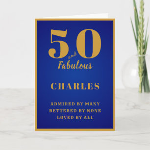 Carte 50 et fabuleux 50e anniversaire Père Son grand-pèr
