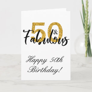 Carte 50 et Fabuleux Joyeux Anniversaire 50 ans