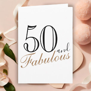 Carte 50 et fabuleux script moderne 50e anniversaire