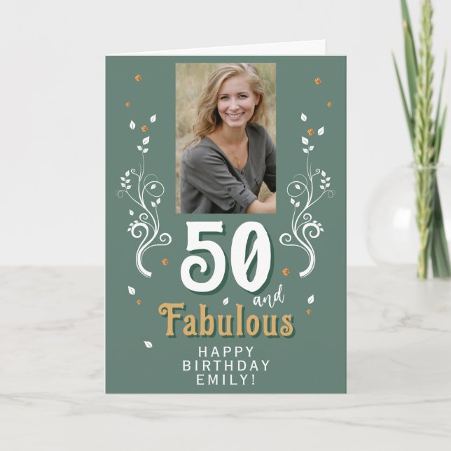 Carte 50 et Fabulous Foliage 50e Anniversaire Photo (Devant)