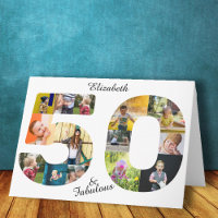50 et Fabulous Multi Photo Friend 50e anniversaire