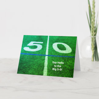 Carte 50 yards de football terrain 50e anniversaire cart