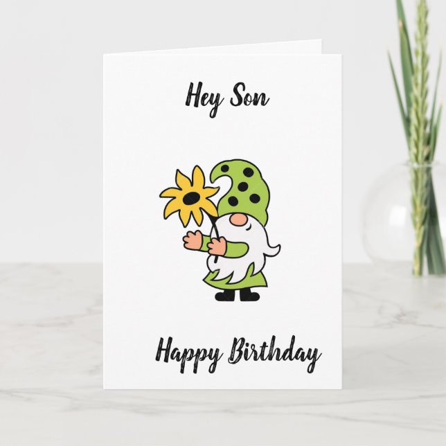 Carte **50e ANNIVERSAIRE** AU FILS DU COOL GNOME (Devant)