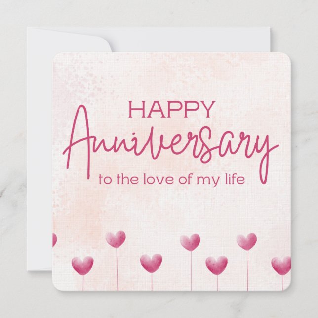 Carte 50e anniversaire de Mariage avec amour (Devant)