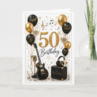 Carte 50e anniversaire de musique