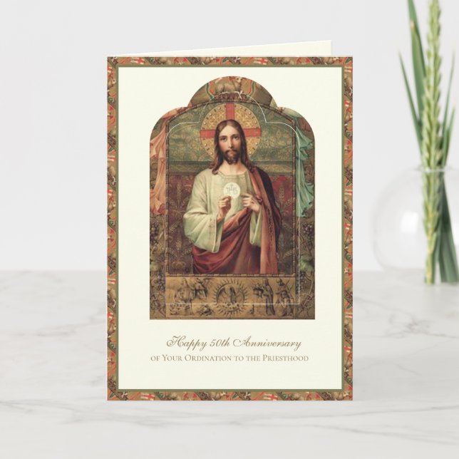 Carte 50e ANNIVERSAIRE DE PRÊTRISE (Devant)