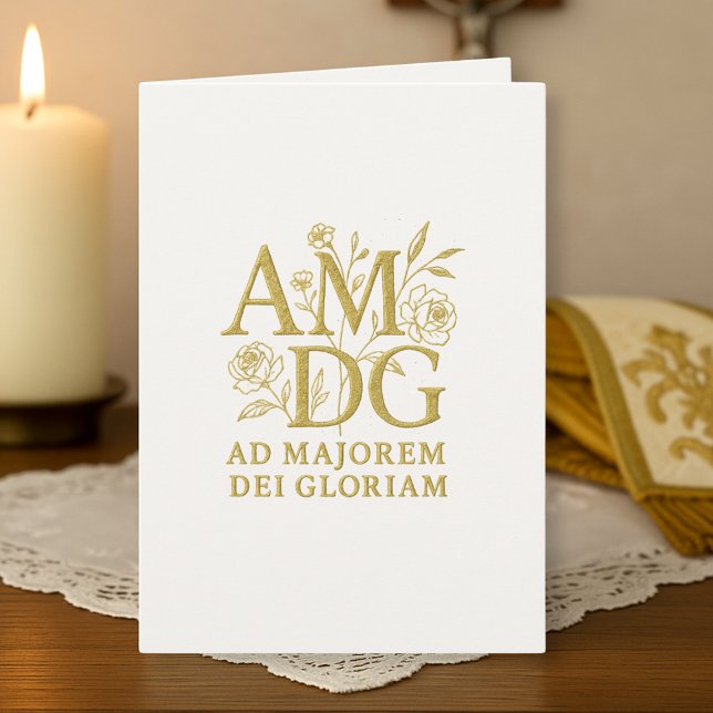 Carte 50e anniversaire d'ordination sacerdotale – AMDG (Créateur téléchargé)