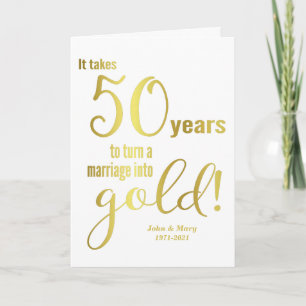 Carte 50e anniversaire du Mariage