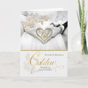 Carte 50e anniversaire du Mariage Années d'or