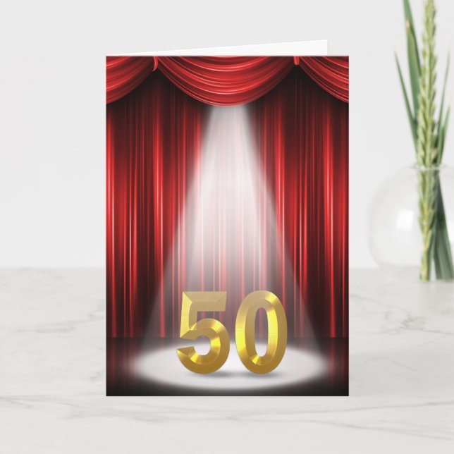 Carte 50e anniversaire en vedette (Devant)